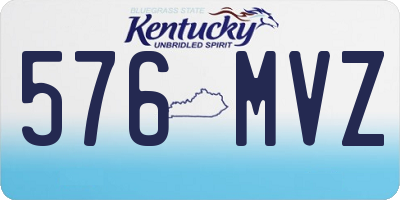 KY license plate 576MVZ