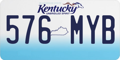 KY license plate 576MYB