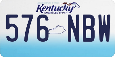 KY license plate 576NBW