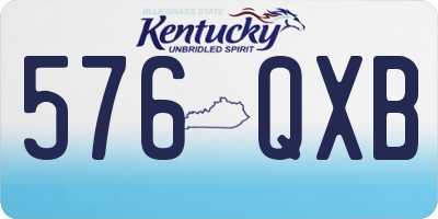 KY license plate 576QXB