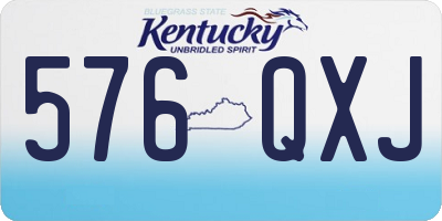 KY license plate 576QXJ