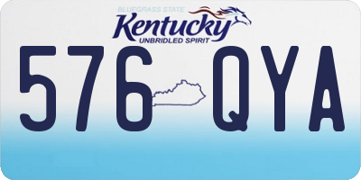 KY license plate 576QYA