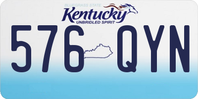 KY license plate 576QYN
