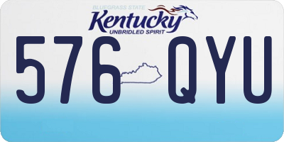 KY license plate 576QYU