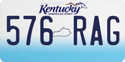 KY license plate 576RAG