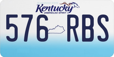 KY license plate 576RBS