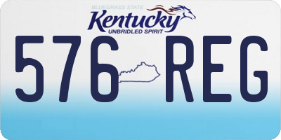 KY license plate 576REG