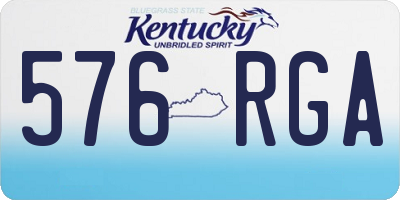KY license plate 576RGA