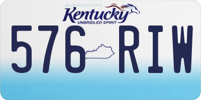 KY license plate 576RIW