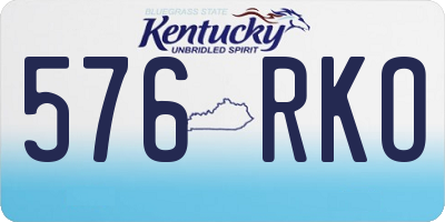 KY license plate 576RKO
