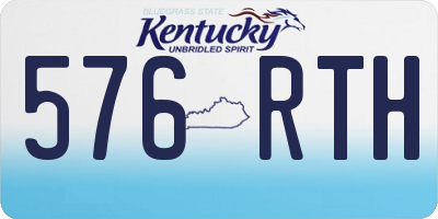 KY license plate 576RTH