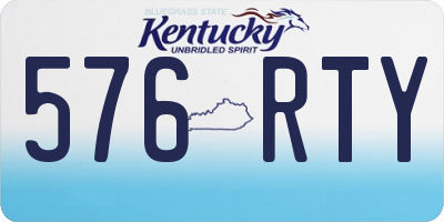 KY license plate 576RTY
