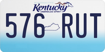 KY license plate 576RUT