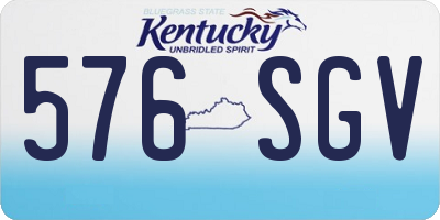 KY license plate 576SGV