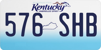 KY license plate 576SHB