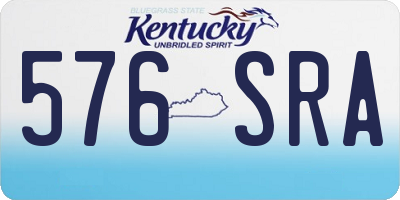 KY license plate 576SRA