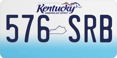 KY license plate 576SRB