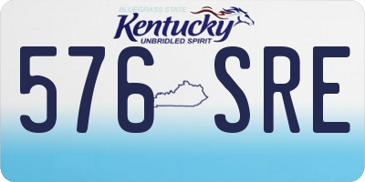 KY license plate 576SRE