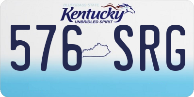 KY license plate 576SRG