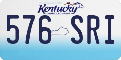 KY license plate 576SRI