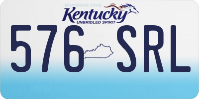 KY license plate 576SRL