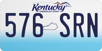 KY license plate 576SRN