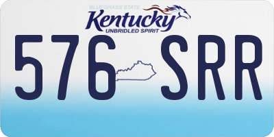 KY license plate 576SRR