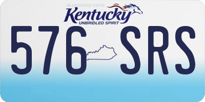 KY license plate 576SRS
