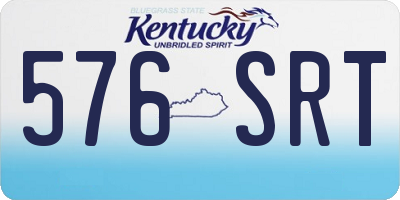 KY license plate 576SRT