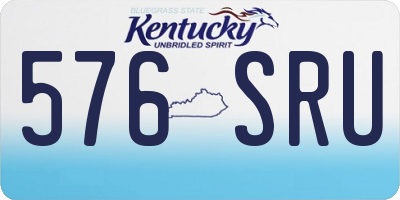 KY license plate 576SRU