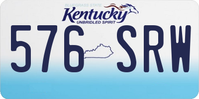 KY license plate 576SRW