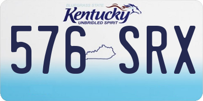 KY license plate 576SRX