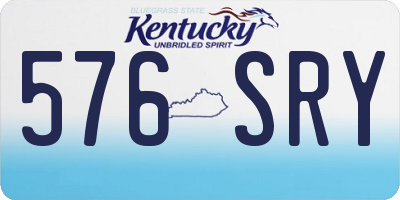 KY license plate 576SRY