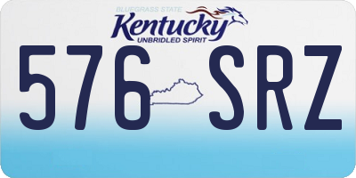KY license plate 576SRZ