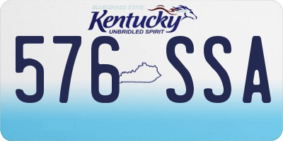 KY license plate 576SSA