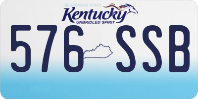 KY license plate 576SSB