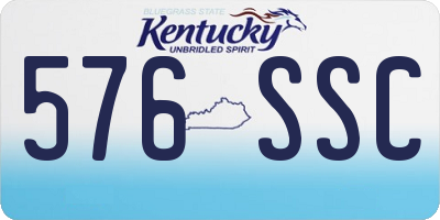 KY license plate 576SSC