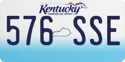 KY license plate 576SSE