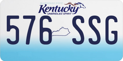 KY license plate 576SSG