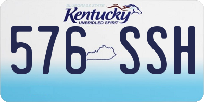 KY license plate 576SSH
