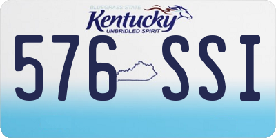 KY license plate 576SSI