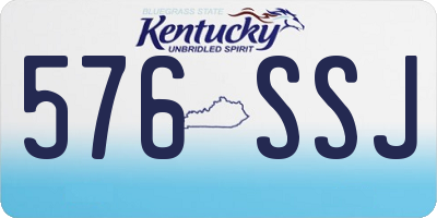 KY license plate 576SSJ
