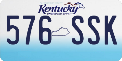 KY license plate 576SSK