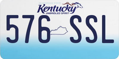 KY license plate 576SSL
