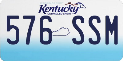 KY license plate 576SSM