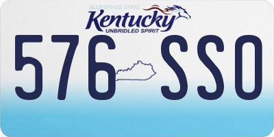KY license plate 576SSO