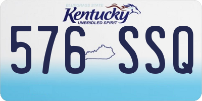KY license plate 576SSQ