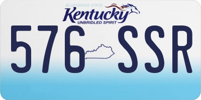 KY license plate 576SSR