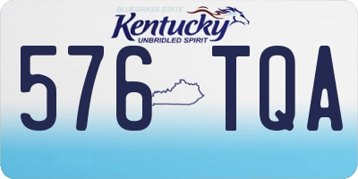 KY license plate 576TQA