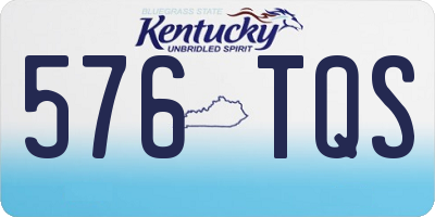 KY license plate 576TQS